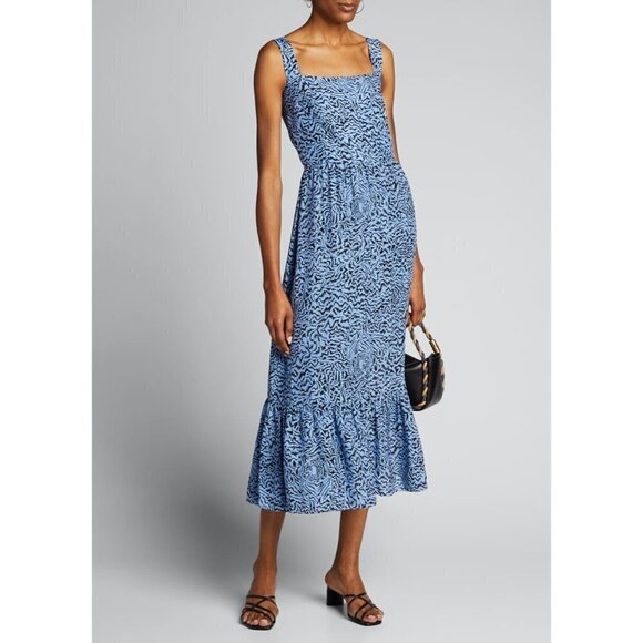 HVN Olympia Sleeveless Gown in Blue 2 Womens Long Maxi Dress - Picture 8 of 11